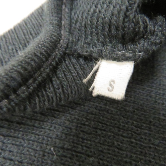 Down Town Black Wool Blend Knit Hi Lo Shirt Dress Small Made in Italy - Picture 4 of 6